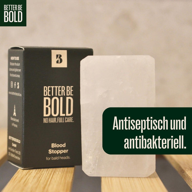 Better Be Bold Blood Stopper For Soon Heads | Alum Stone | Against Shaving Burn & Shaving Pimples | Stops Bleeding Immediately | Natural After Shave | Premium Quality | Made In France | 75G - NewNest Australia