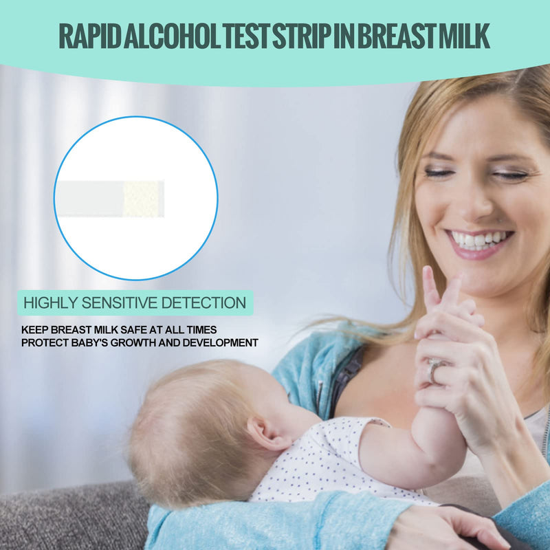 Milkscreen Test Strips, 25 Piece Breast Milk Test Strips, Accurate Quick Results in 2 Minutes, Breast Milk Detection Strips with Bottle for Testing Breastfeeding Mothers - NewNest Australia