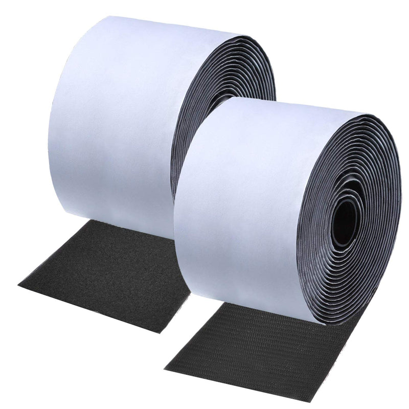 Self Adhesive Long Hook and Loop Strips with Adhesive Tape Nylon Fabric Fastener Fastener Sticky for Couch Cushions, Guitar Pedal, Cable Management and Crafts Projects 11CM (4.3 Inch) Wide 2M - NewNest Australia