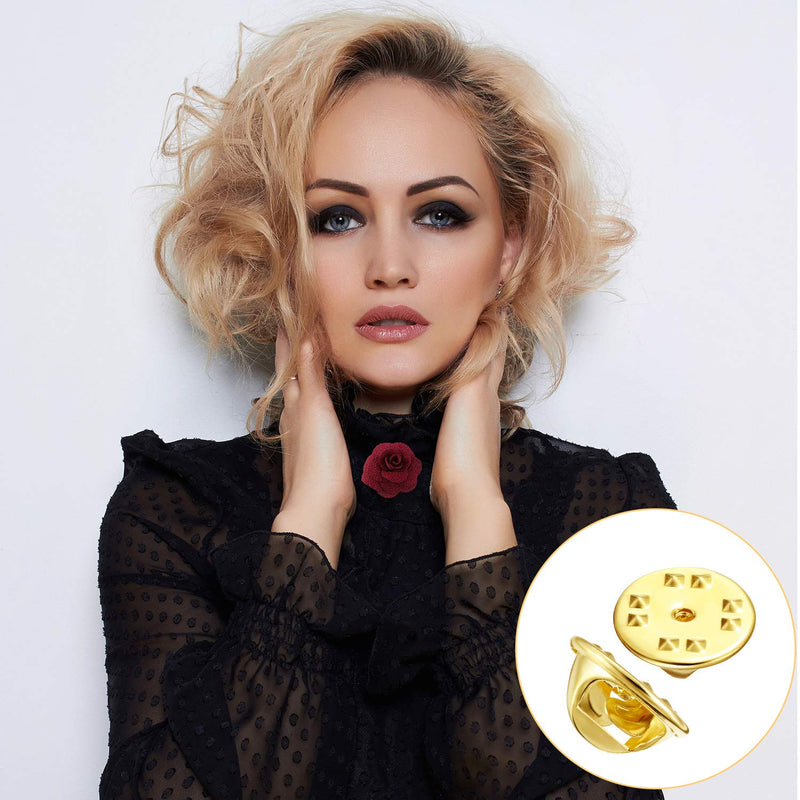Brass Clutch Badge Insignia Clutches Pin Backs Replacement (Gold, 50 Pieces) - NewNest Australia