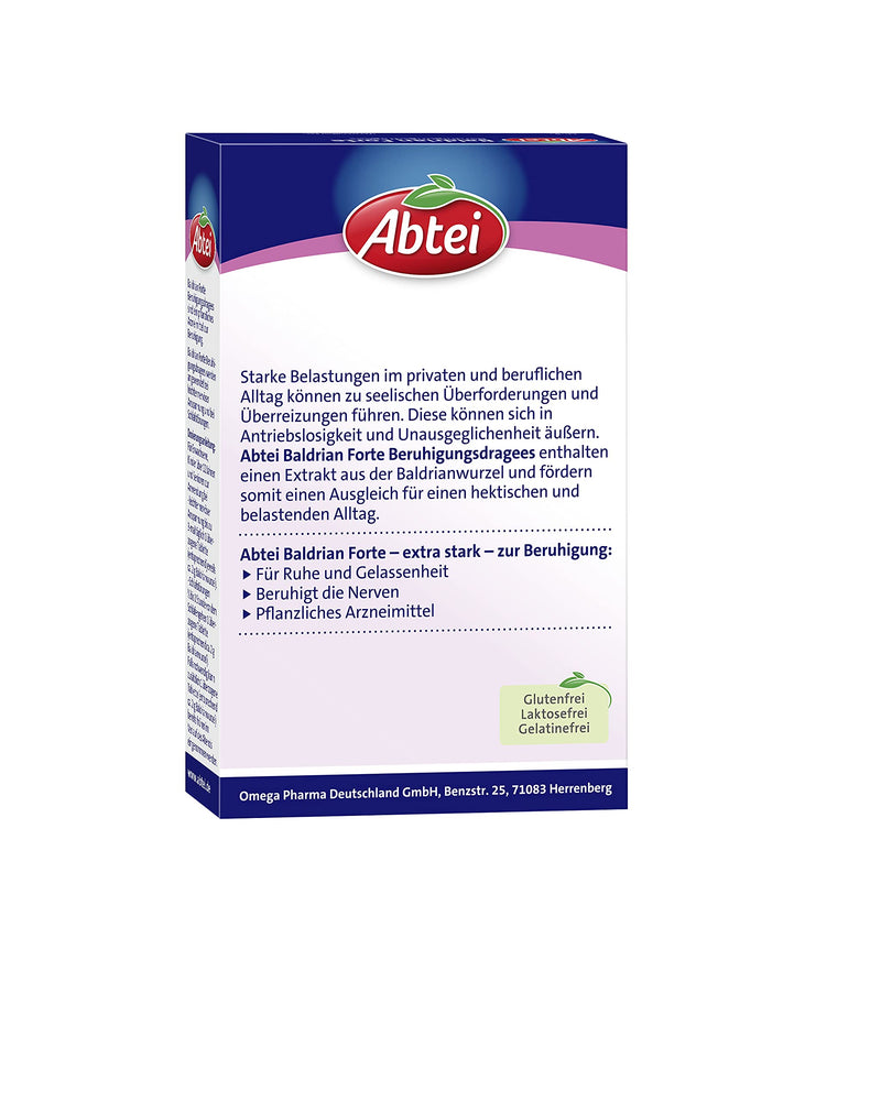 Abbey Valerian Forte Calming Dragees, 30 dragees - NewNest Australia