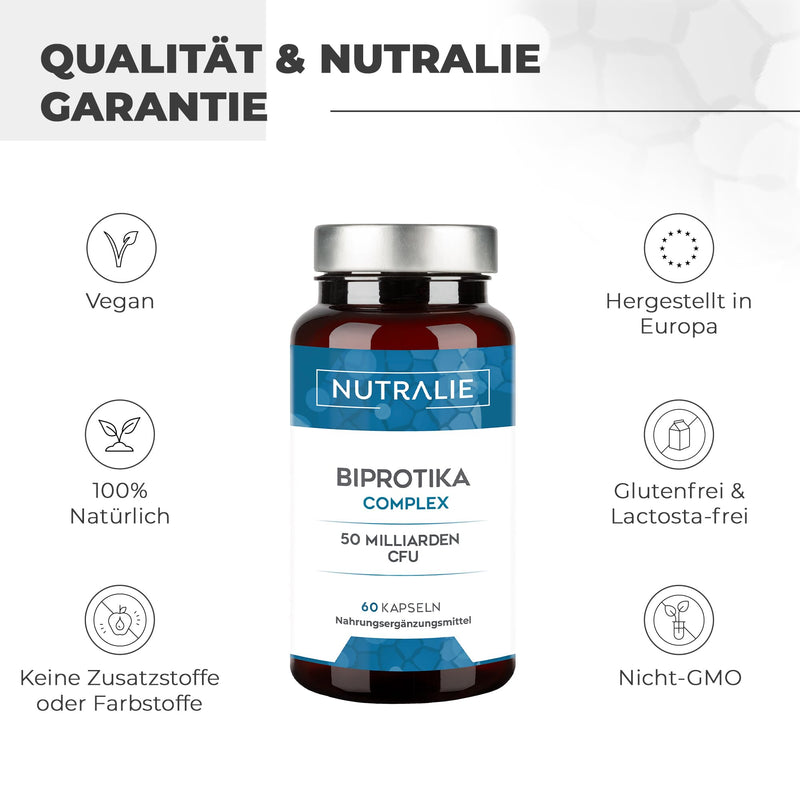 Biprotics Culture Complex 50 billion CFU per dose | 10 tribes | 60 gastro-resistant capsules for better absorption | Nutralie - NewNest Australia