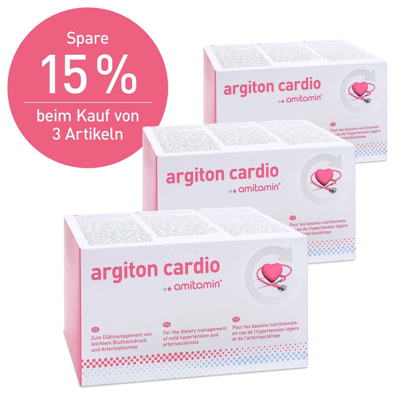 Amitamin Argiton Cardio, German Pharmacy Quality, 120 Capsules, Heart, Blood Pressure, Vessels, With L-Arginine, Vitamins B6,12,C,D,E, Folic Acid, Sodium And Zinc - NewNest Australia