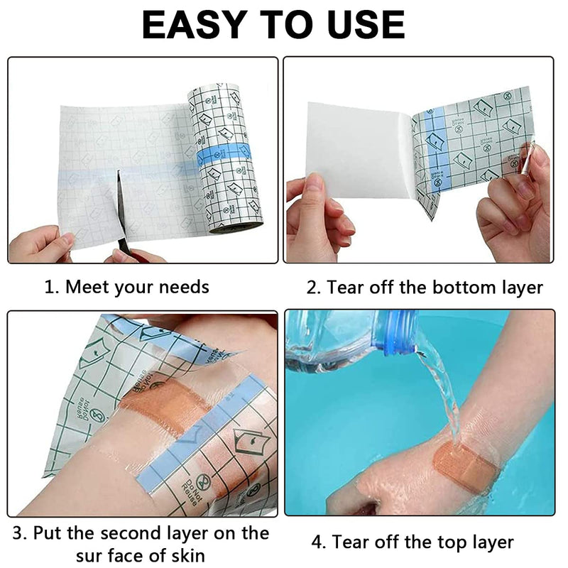 Tattoo Aftercare Waterproof Bandage 15cm x 1m Second Skin Tattoo Transparent Film Dressing Stretch Adhesive Bandage Tape Antibacterial Bandages for Tattoo Aftercare Recovery 1 - NewNest Australia