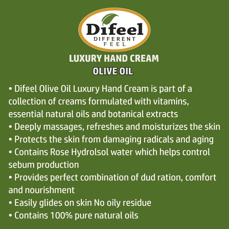 Difeel Hand Cream, Olive Oil, With Vitamin E, Natural Oil & Botanical Extracts, Moisturizes & Nourishes Skin, Protects Skin From Damaging Radicals, Anti-Aging, For Soft & Smooth Skin 42 ml (Pack-6) - NewNest Australia