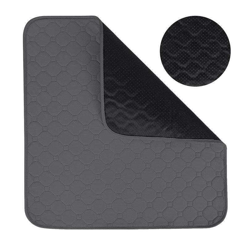 Waterproof Seat Pad Absorbent Incontinence Pad Washable Reusable Seat Protector Pad Four Layers Healthcare Chair Pad Non-Slip Under Pad for Men Women Baby Senior and Pet,22"X21" (Black) Black - NewNest Australia