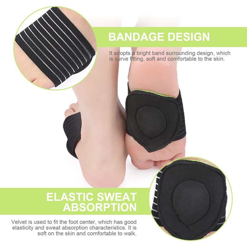 TSHAOUN 4 Pair Arch Support，Compression Cushioned Plantar Fasciitis Support，Relief Plantar Fasciitis Sleeves, Fallen Arches, Heel Spurs,for Men and Women (Black Green) Black Green - NewNest Australia