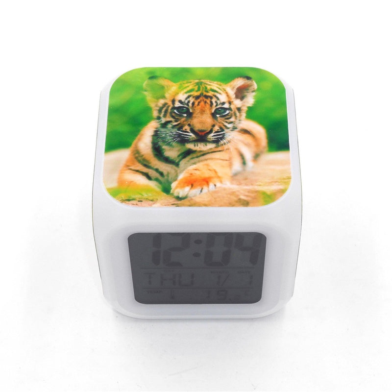 NewNest Australia - EGS New Tiger Animal Digital Alarm Clock Desk Table Led Alarm Clock Creative Personalized Multifunctional Battery Alarm Clock Special Toy Gift for Unisex Kids Adults 
