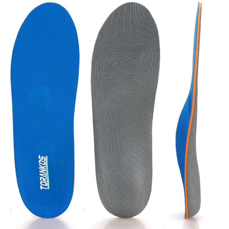 Full Length Metatarsal Arch Support Shock Absorption Orthotic Unisex Insoles for Flat Feet,Plantar Fasciitis,Relieve Foot Soreness,Suitable Athletic,Work Shoes(Size:UK-11,Length:11.61",Blue) UK-11-29.5CM--11.61" Blue - NewNest Australia
