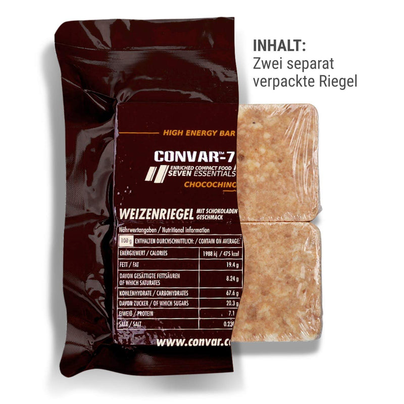 Convar -7 - High Energy Bar Chocochino, Essential In Emergency Package For Crisis Prevention, Emergency Supply, Long-Term Food And Energy Bar - Valuable Ingredients - Compact Packaging - 120 G - NewNest Australia