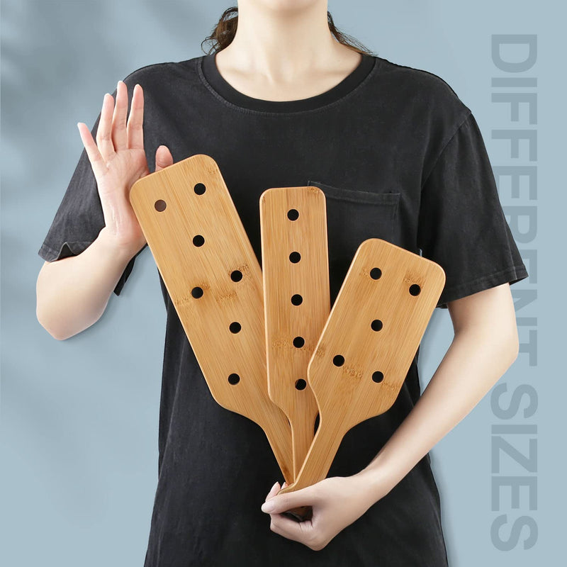 Battife 12inch Bamboo Paddle - Lightweight Durable Smooth Wooden Paddle with Airflow Holes - NewNest Australia