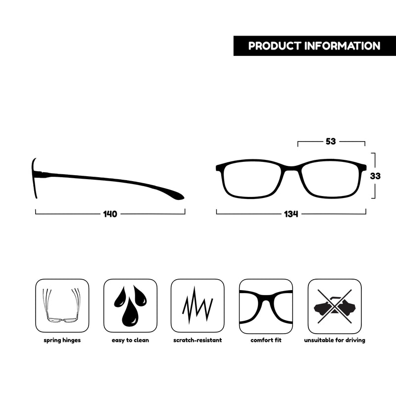 OPULIZE Ice Reading Glasses Pack of 4 Ultralight Frame Scratch-Resistant Matte Black Crystal Blue Crystal Gray Crystal Dark Red Men Women RRRR61-137Z +3.00 +3.00 Diopters Black / Dark Blue / Gray / Dark Red - NewNest Australia