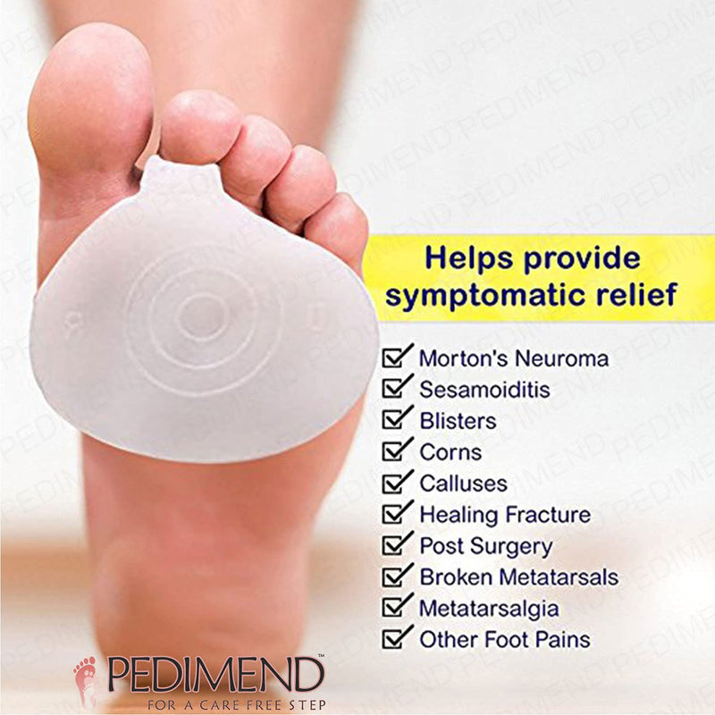 Pedimend Metatarsal Pads of Foot Cushions - Soft Gel Ball of Foot Pads Inserts Callus Metatarsal Foot Pain Relief Bunion Forefoot Cushioning Relief Foot Men and Women 2 Pairs - NewNest Australia