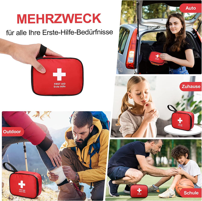 Honyao First Aid Kit, Mini Travel Pharmacy 90 Pieces, Emergency Bag, Emergency Set, Small For Outdoor, Car, Bicycle, Home, Motorcycle, Workplace, Hiking, Camping, Emergency - NewNest Australia