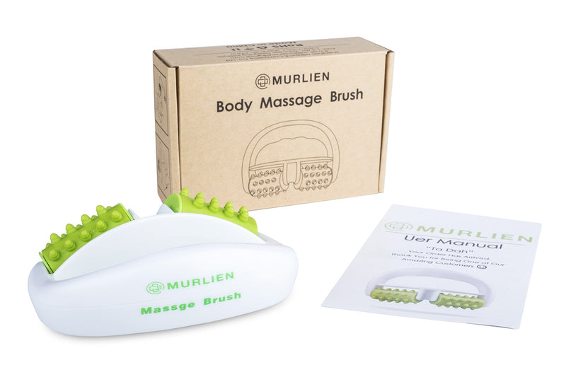 MURLIEN Cellulite Massager, Anti Cellulite Massage Roller for Muscle Soreness and Remove Cellulite, Body Roller Brush for Shoulder, Arms, Buttocks, Back, Abdomen, Legs and Calves – Green/White - NewNest Australia