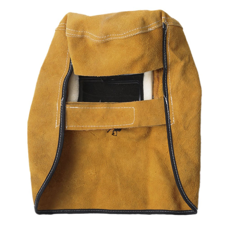 Comfortable Leather Welding Helmet, Welder Grinding Protective Gear Work Cap Hat Welding Flame Heat Resistant Anti-dust Head Face Neck Shield Safety Hood Helmet Yellow - NewNest Australia