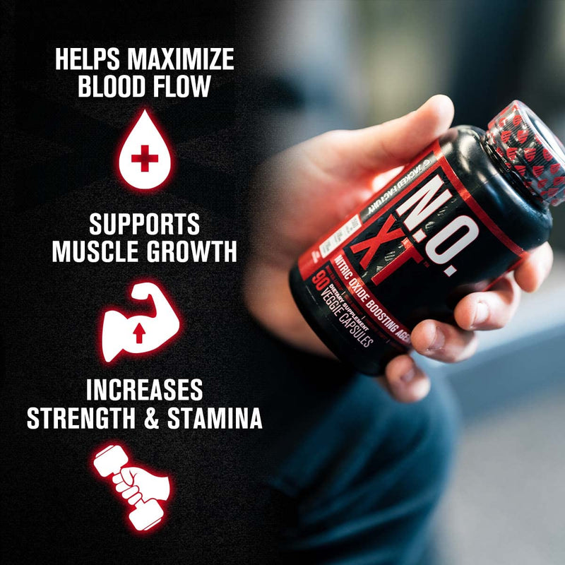 N.O. XT Nitric Oxide Supplement with Nitrosigine L Arginine & L Citrulline for Muscle Growth, Pumps, Vascularity, & Energy - Extra Strength Pre Workout N.O. Booster & Muscle Builder - 90 Veggie Pills 90 Count (Pack of 1) - NewNest Australia