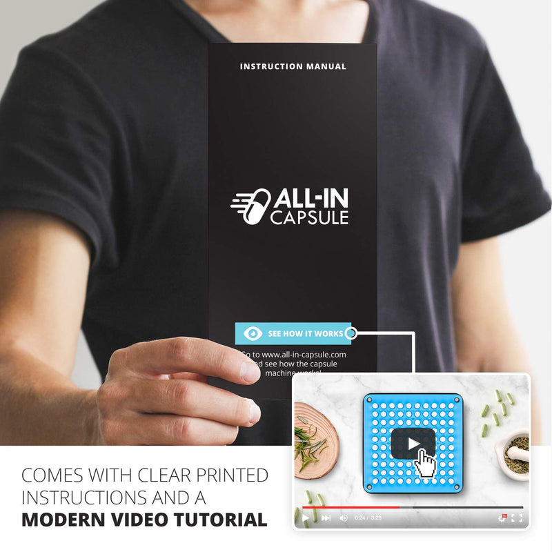 All-In Capsule Capsule Filler For The Size 0 - Make Your Empty Capsules For Filling Yourself - Use Gelatin Or Vegan Empty Capsules - Clearly Explained In The Video - NewNest Australia