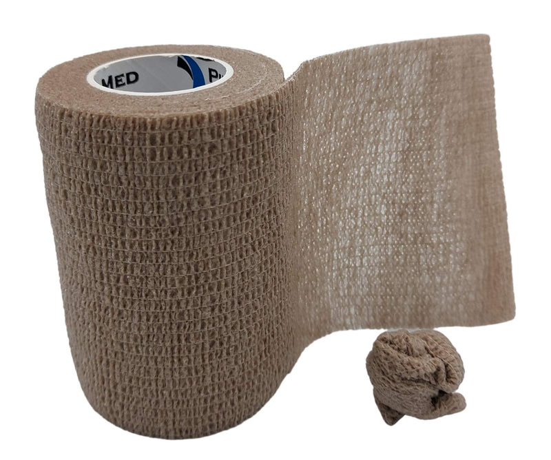 Pintomed Self-Adhesive Bandage Stretched - 10 X Beige Bandages Rolls - 7.5 Cm X 4.5 M Cohesive Bandage Bandage Fixation Bandage Self-Adhesive Health Plaster Sports Tape Piece For Wrist Leg Arm Vet - NewNest Australia