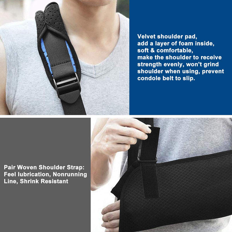 Vdsow Arm Sling - Breathable Shoulder Immobiliser Bandage For Men And Women, Adjustable Mesh Arm Sling Shoulder For Broken Arm, Elbow, Wrist Fractures And Dislocation - Black - NewNest Australia