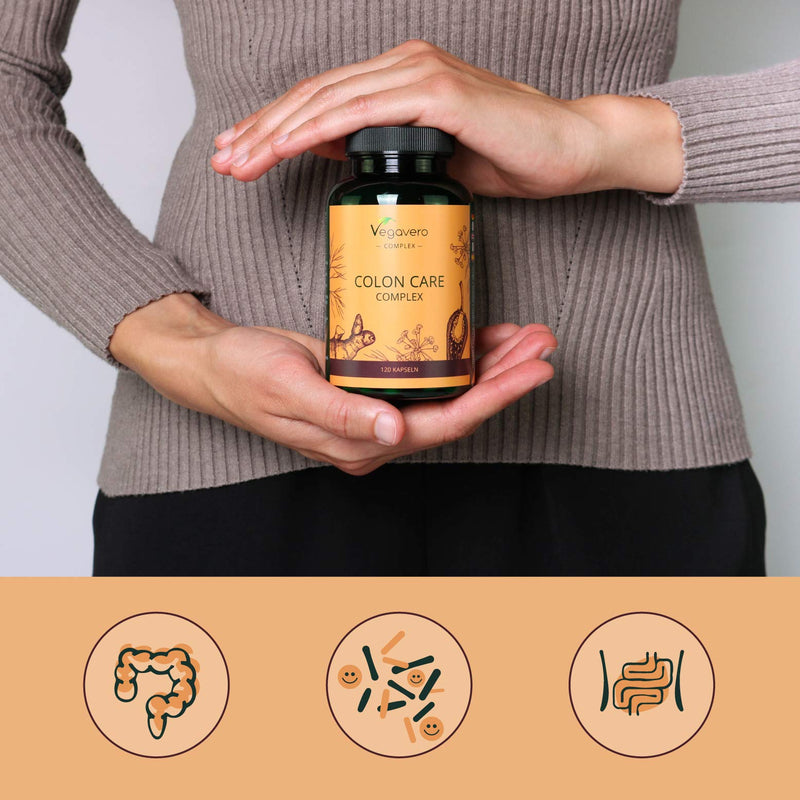 Colon Clean Vegavero, 60 Days Natural Intestinal Treatment, Fiber (Psyllium Husks), Lactic Acid Bacteria, Ginger & Galangal, For Constipation & Bloating, Vegan & No Additives, 120 Capsules - NewNest Australia