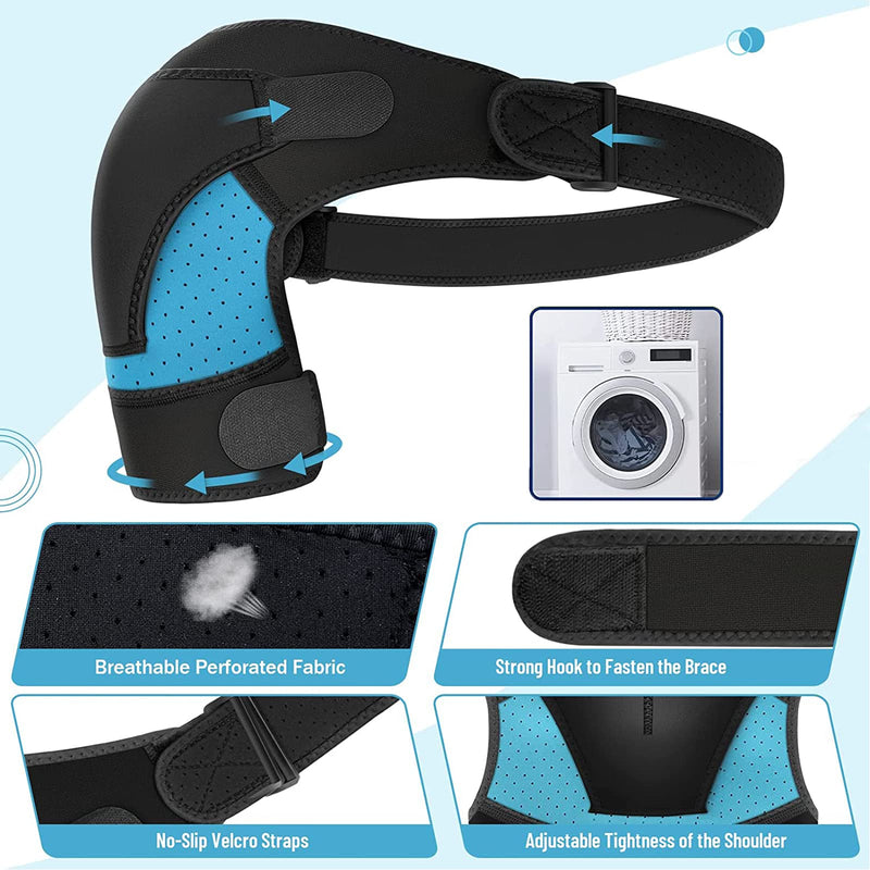 Shoulder Brace Neoprene Shoulder Support Bandage Adjustable Shoulder Support Bandage Shoulder Support Arthritic Shoulder Dislocation Unisex Fits Both Left Or Right Shoulder (Blue) - NewNest Australia