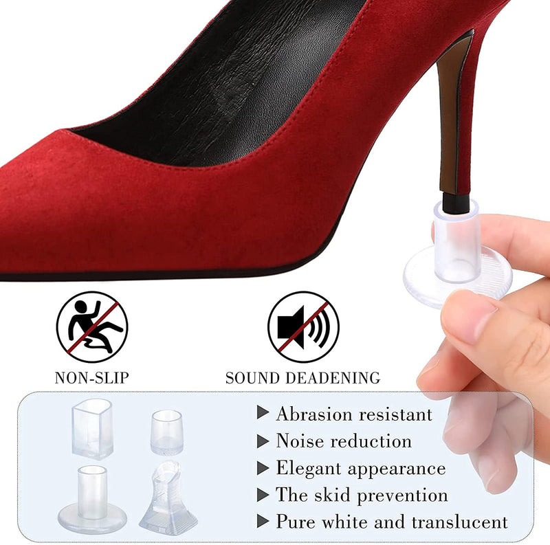 High Heel Protectors 3 Sizes Clear Plastic Covers Shoe Heel Savers Stiletto High Heel Cap for Walking on Grass/Uneven Floor Weddings & Outdoor, Protecting Shoe Heels, Small/Medium/Large - 9 Pairs - NewNest Australia