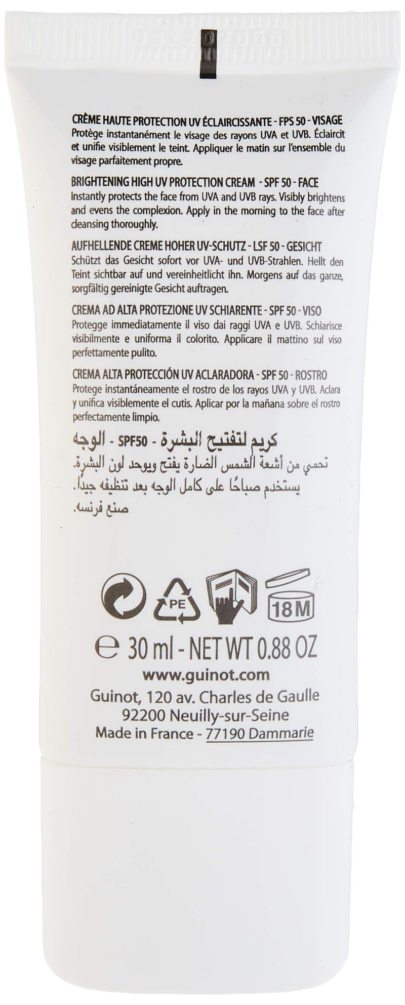 Guinot - Brightening High UV Protection Cream SPF 50 - Face - NewNest Australia