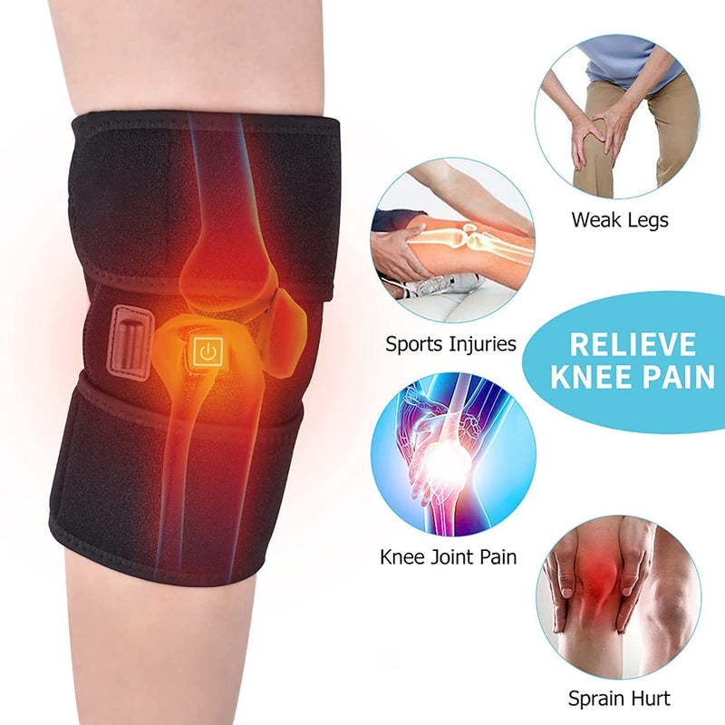 MOFAJANG Heated Knee Pad, Knee Brace Heat Therapy, 3 Heating Modes Knee Warmer Wrap for Joint Pain Relief, Come with Power Plug & USB Cable-1PC - NewNest Australia