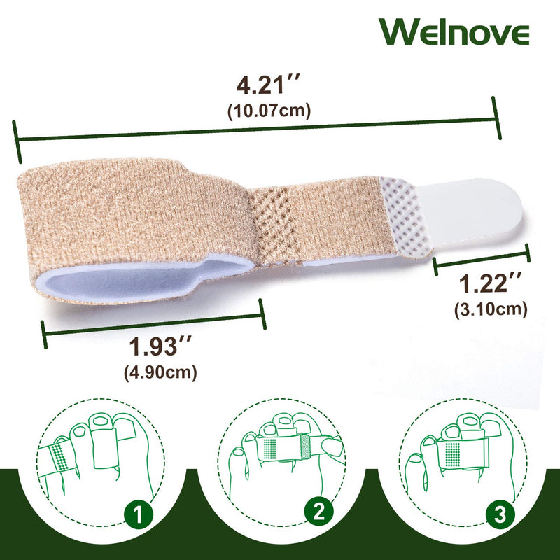Welnove [6X] hammer toe spreaders, hammer toe correctors, hammer toe splints, toe bandages for correcting hammer toes, broken toes, crooked toes and overlapping toes - NewNest Australia