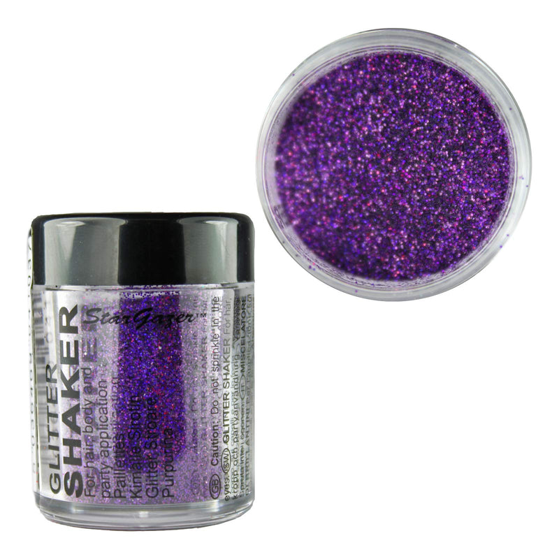 Stargazer Plush Glitter Shaker, Violet. Cosmetic glitter powder for use on the eyes, lips, face, body, hair and nails. - NewNest Australia