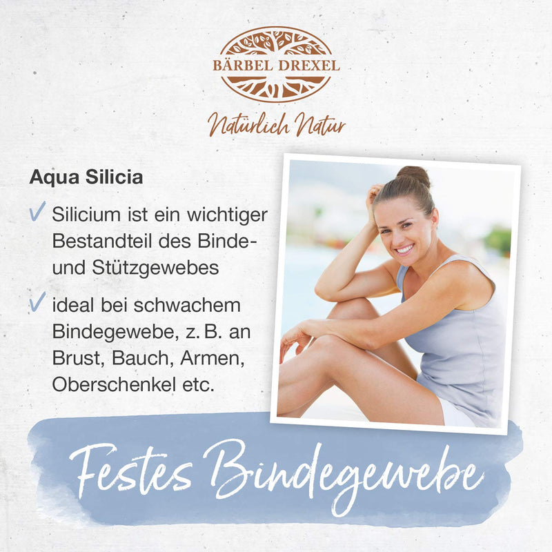 BÄRBEL DREXEL® Aqua Silicia - Colloidal Silicon In Levitated Revitalized Water (250ml) 100% Vegan Production Germany Connective Tissue Skin Hair Nails Cartilage Natural Silicon Dioxide 250ml - NewNest Australia