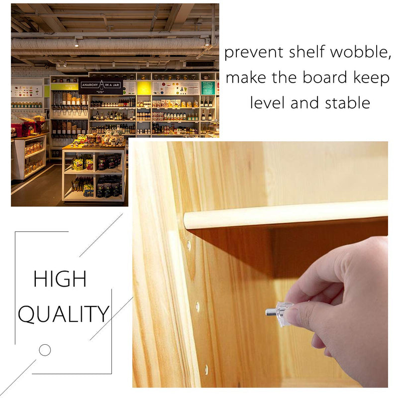 Apipi 100 Pieces Clear Shelf Support Pegs -5 mm Cabinet Shelf Clips,Shelf Holder Pins Bracket Steel Pin for Cabinet Furniture Book Shelves Supplies - NewNest Australia