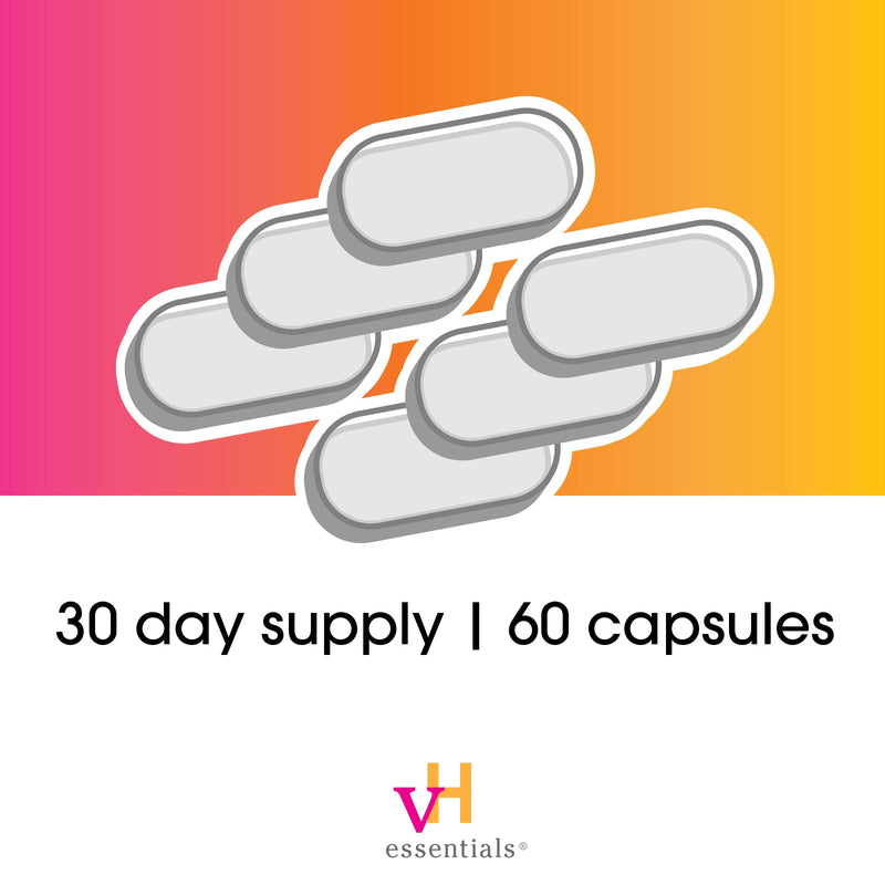 vH essentials Probiotics with Prebiotics and Cranberry Feminine Health Supplement - 60 Capsules 60 Count (Pack of 1) - NewNest Australia