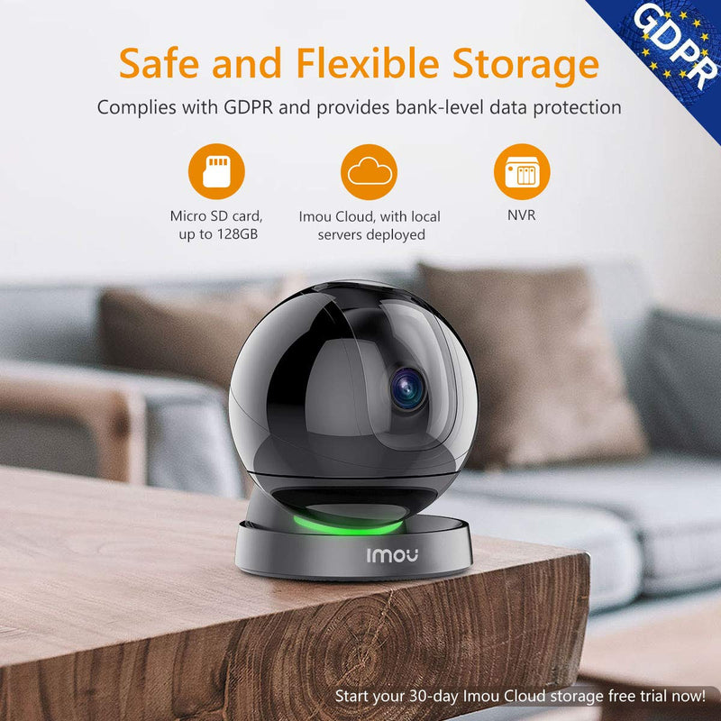 Security Camera Indoor 1080p WiFi Camera (2.4G Only) 360 Degree View Smart Camera with Night Vision, 2-Way Audio, Smart Tracking, Sound Detection, Cloud Service, Ethernet Port, SD Card Slot - NewNest Australia