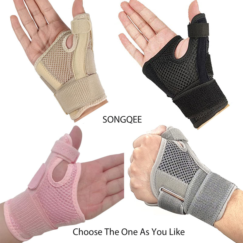 Wrist Thumb Support Splint Brace Hand Straps, Adjustable Sports Finger Guard for Carpal Tunnel Syndrome, Arthritis, Tendonitis, Sprains, Strains, Thumb Immobilizer 1 size fit Left or Right Hand(Pink) - NewNest Australia