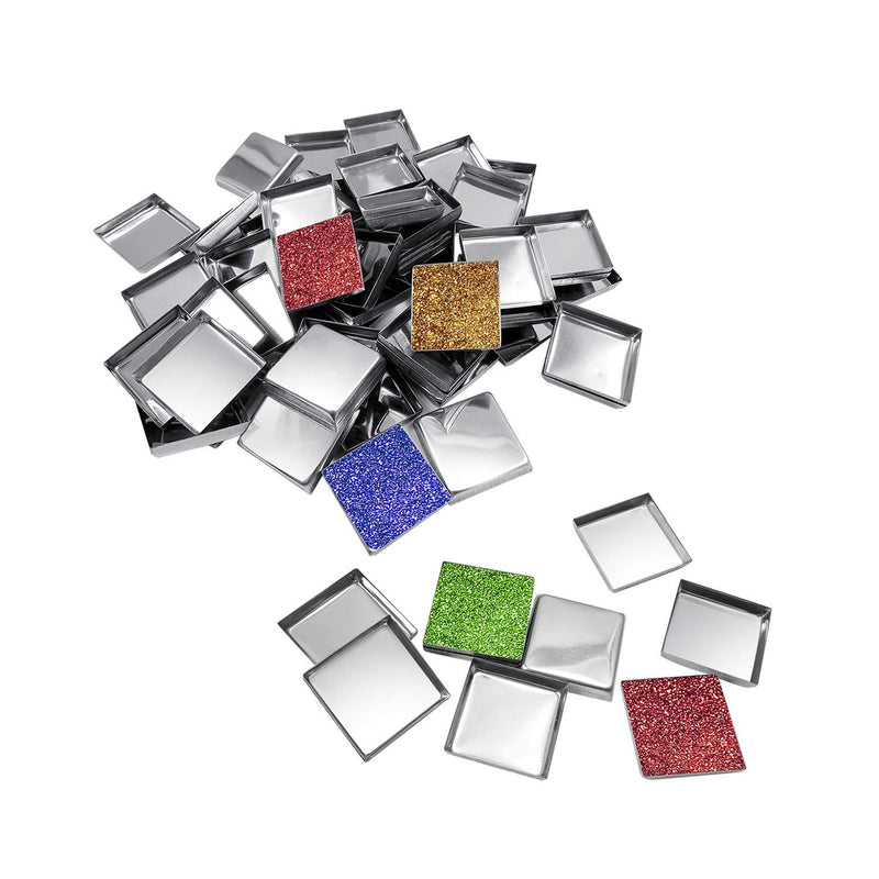 Allwon 56 Pack Empty Square Metal Pans for Eyeshadow Palette Magnetic Makeup Palette (26mm) - NewNest Australia