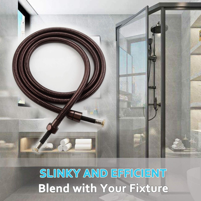 Extra Long Shower Hose 79 Inches, Angle Simple Flexible and No Tangles, Metal Handheld Shower Head Hose, Replacement Bidet Sprayer Hose, Oil Rubbed Bronze 79 Inch Oil-Rubbed Bronze - NewNest Australia