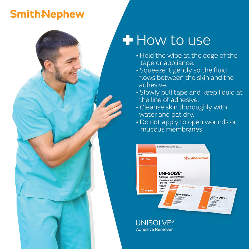 Uni Solve - 402300 Adhesive Remover Wipes, 50 Each 1 - NewNest Australia