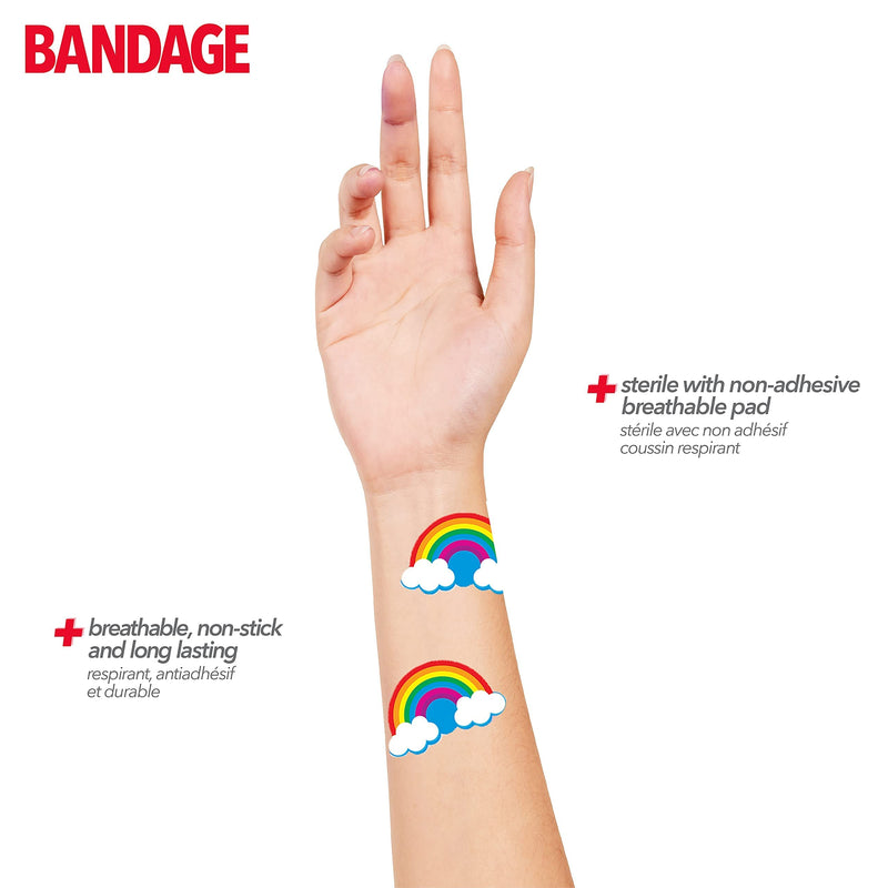 BioSwiss Kids Bandaids | 24pcs Self-Adhesive Sterile Unique Shaped Bandages Colorful Funny Cute Toddler Girls & Boys, Adults First Aid, Protect Scrapes and Cuts | Wellness for Everyone (Rainbow) Rainbow - NewNest Australia