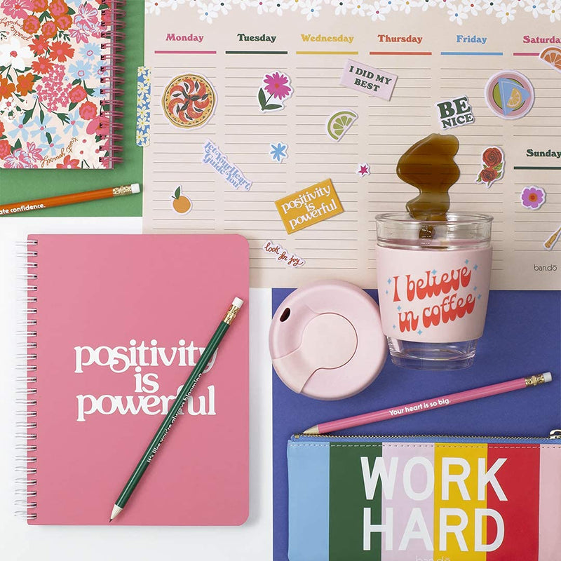 ban.do Mega Week-to-Week Desktop Planner Notepad, Daily Desk Calendar with 52 Undated Sheets for 1 Year of Planning, Daisies - NewNest Australia