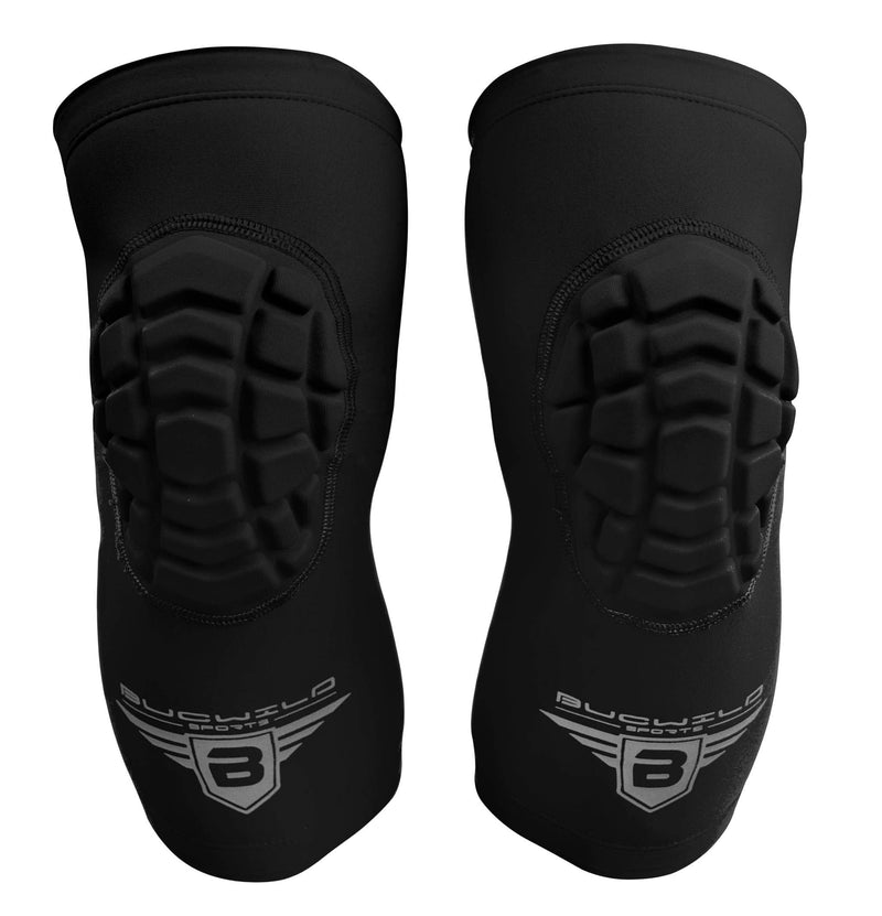 Bucwild Sports Compression Knee Pads for Basketball Volleyball Wrestling - Youth/Kids & Adult Sizes Black XX-Small - NewNest Australia