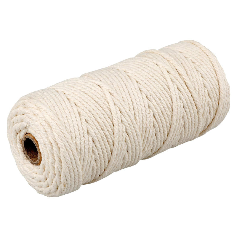 Macrame Cord,3mm x 328 Feet Cotton Twine String Cord,Natural White Cotton Rope Craft String for DIY Knitting Plant Hangers Christmas Wedding Décor (Beige) 3mm x 328 Feet Beige - NewNest Australia