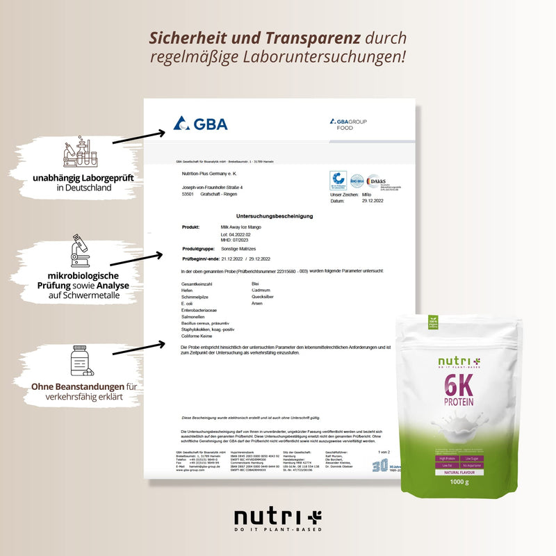 Nutri + Protein Vanilla 1 kg - 80% protein - protein powder - 6-component protein powder - powder without lactose + sugar - protein shake made in Germany - 1000 g Vanilla Powder 1 kg (pack of 1) - NewNest Australia