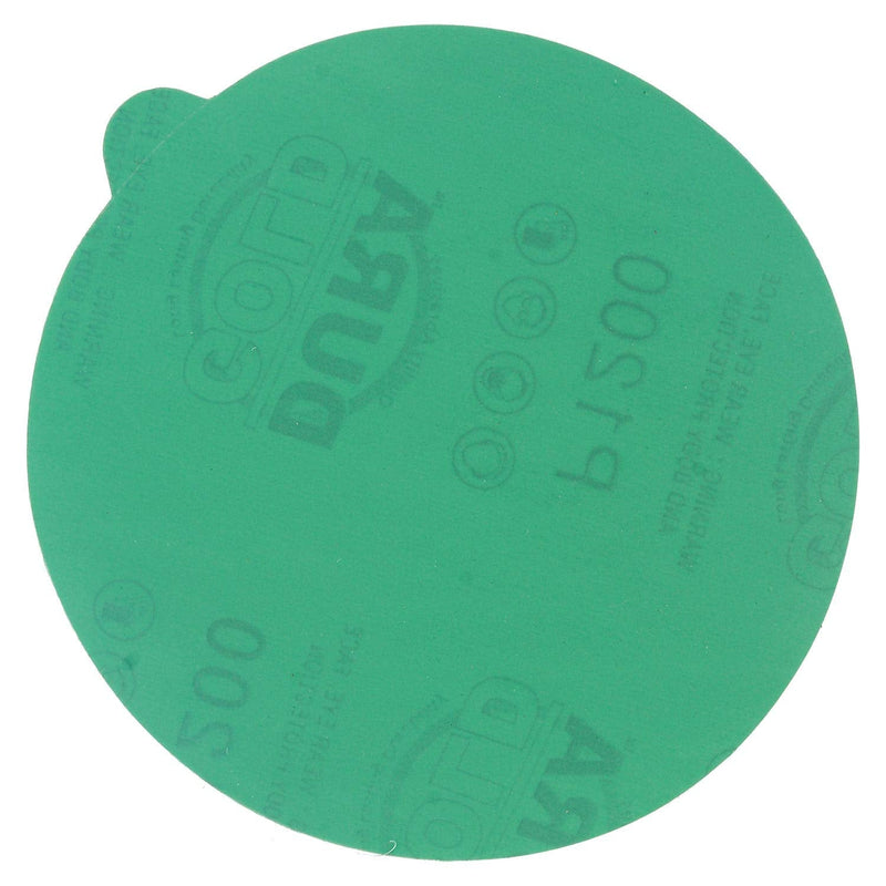 Dura-Gold Premium 5" Green Film PSA Sanding Discs - 1200 Grit (Box of 50) - Film Back Self Adhesive Stickyback Sandpaper Discs for DA Sander, Finishing Abrasive, Sand Automotive Paint Woodworking Wood 1200-Grit - NewNest Australia