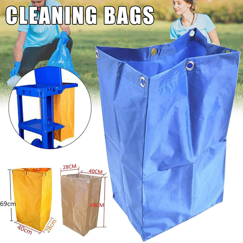 HYFT-HOME Replacement Janitorial Cart Bag,Waterproof High Capacity Thickened Housekeeping Commercial Janitorial Cleaning Cart Bag(16 x 11 x 27inches) (Black), One Size Black - NewNest Australia