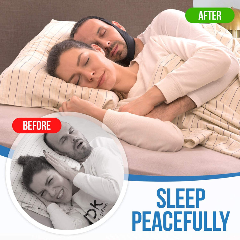 Aveela Premium Anti Snoring Chin Strap for CPAP Users - Most Effective Snoring Solution - High-End Itch-Free Comfortable Breathable Material for Uninterrupted Sleep S - NewNest Australia