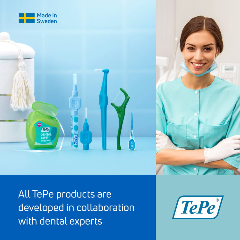 TePe interdental brush green (ISO size 5: 0.8 mm) / 1 x 20 pieces / For easy and thorough cleaning of the spaces between teeth - NewNest Australia