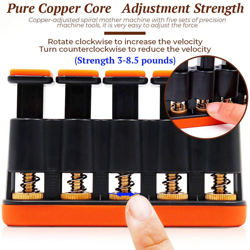 DILIMI Finger Strengthener,Guitar Beginner Exercier,Finger Trainer,Hand Grip Strength Trainer for Athletes,Musicians & Physical Therapy Orange - NewNest Australia