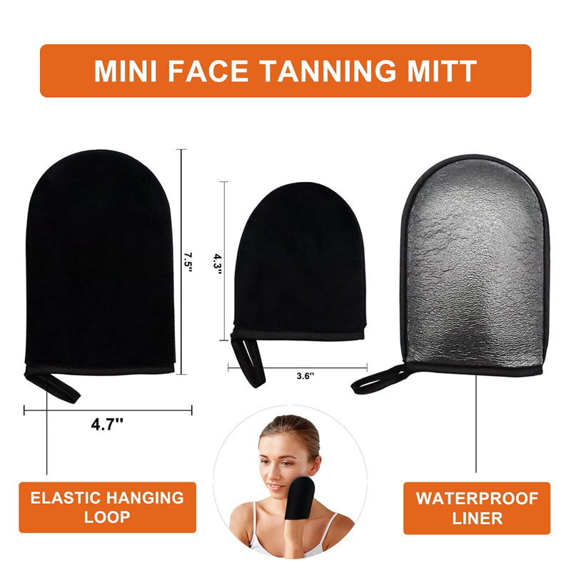 5 Pack Self Tanning Mitt Applicator Kit, QpenguinBabies with Exfoliating Glove, Tanning Mitt, Mini Face Mitt, Back Lotion Applicator with Face Tanning Brush for Fake Bake Sunless Tan with No Streaks - NewNest Australia